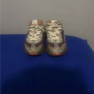 Gucci Kids Sneakers - Brown and Cream Pattern